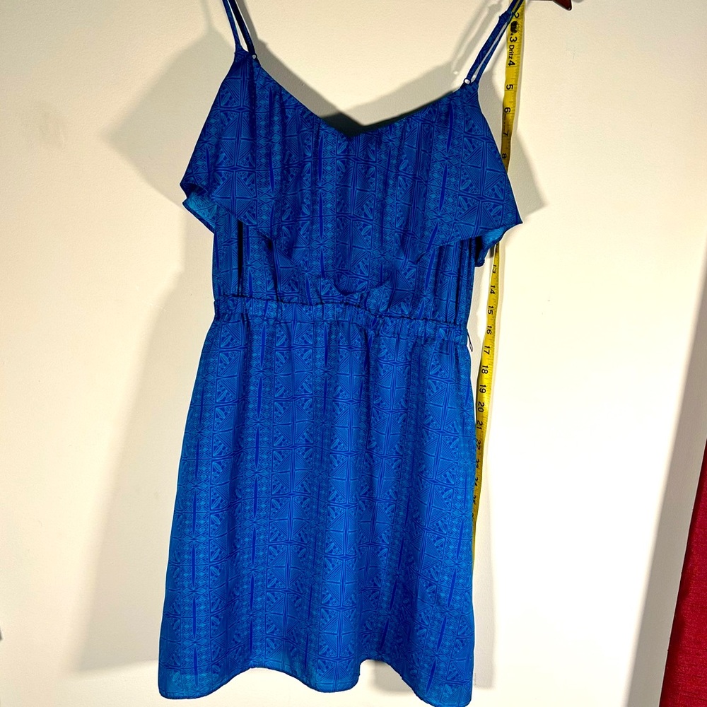 American Eagle sun dress, size Medium, polyester, blue and purple
